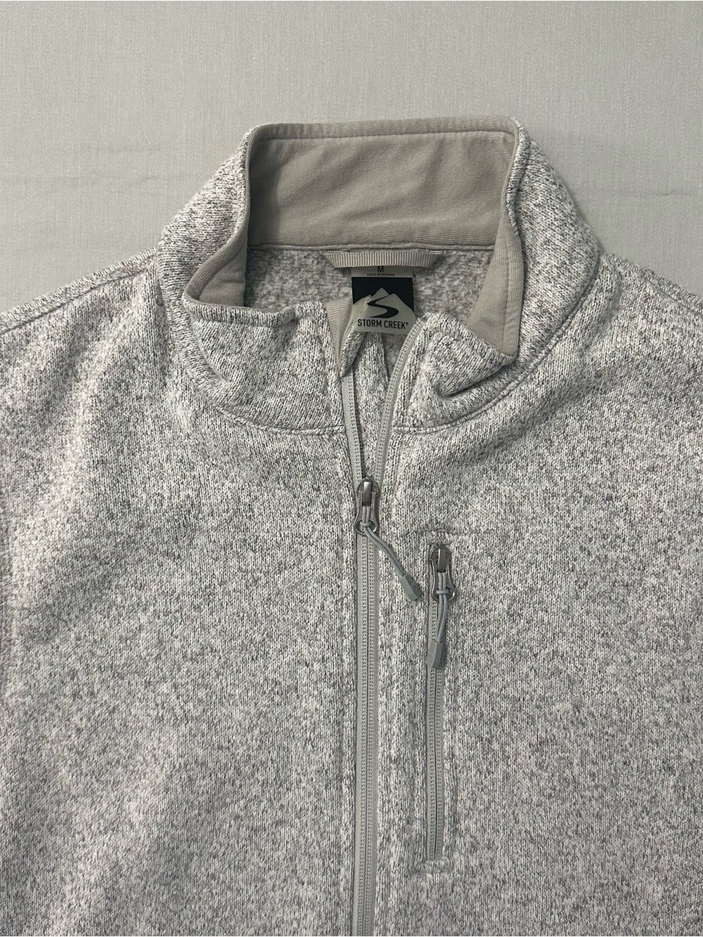 Storm Creek Overachiever Sweaterfleece Vest Mens M Platinum Gray Full Zip 4630